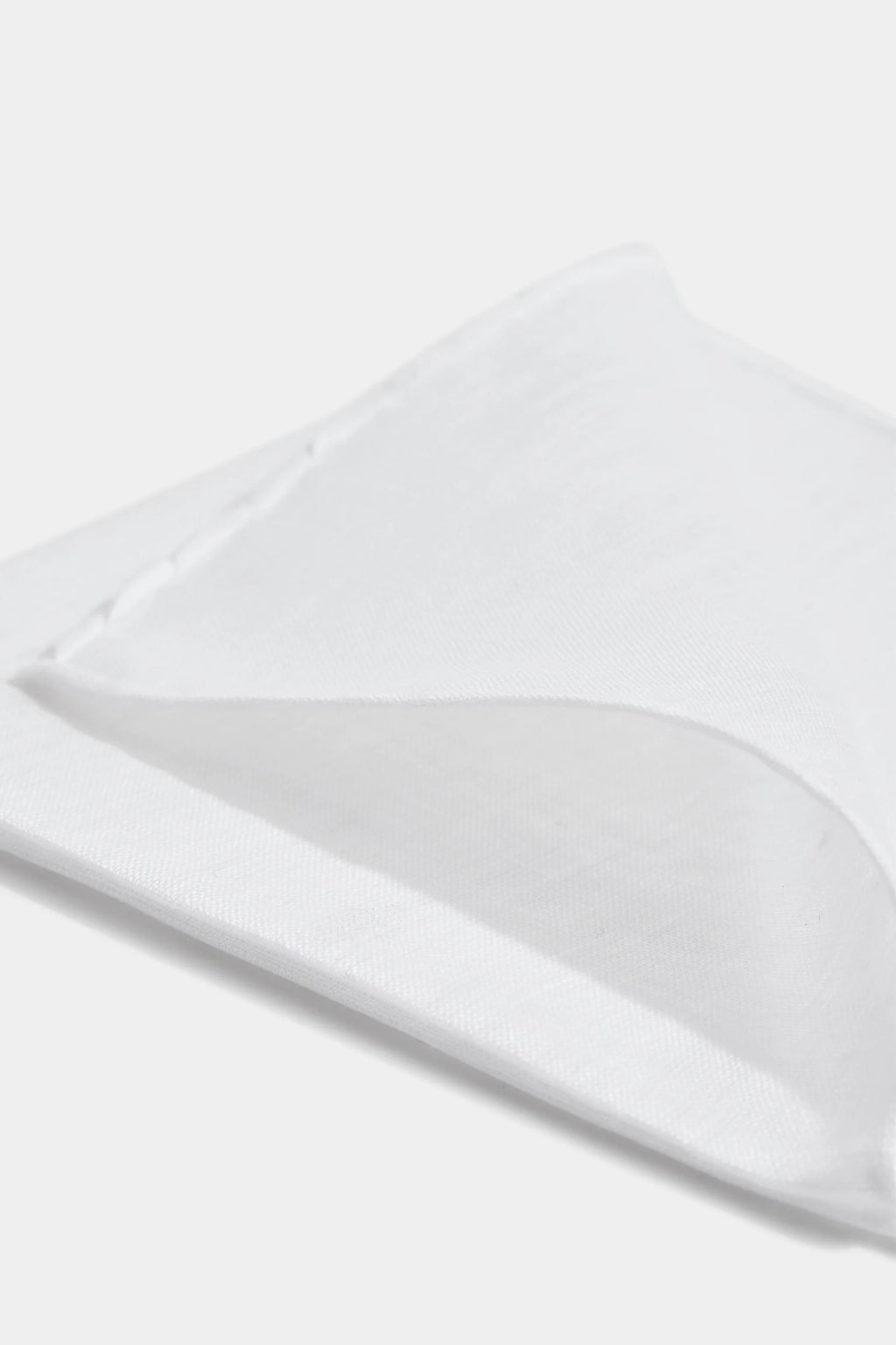 White linen pocket square - Made in Italy